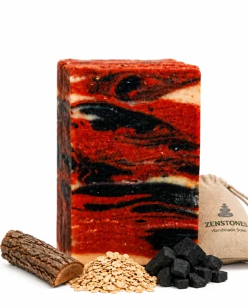 Zenstones Arjunchaal handmade soap bar with Arjun bark, oats and activated charcoal
