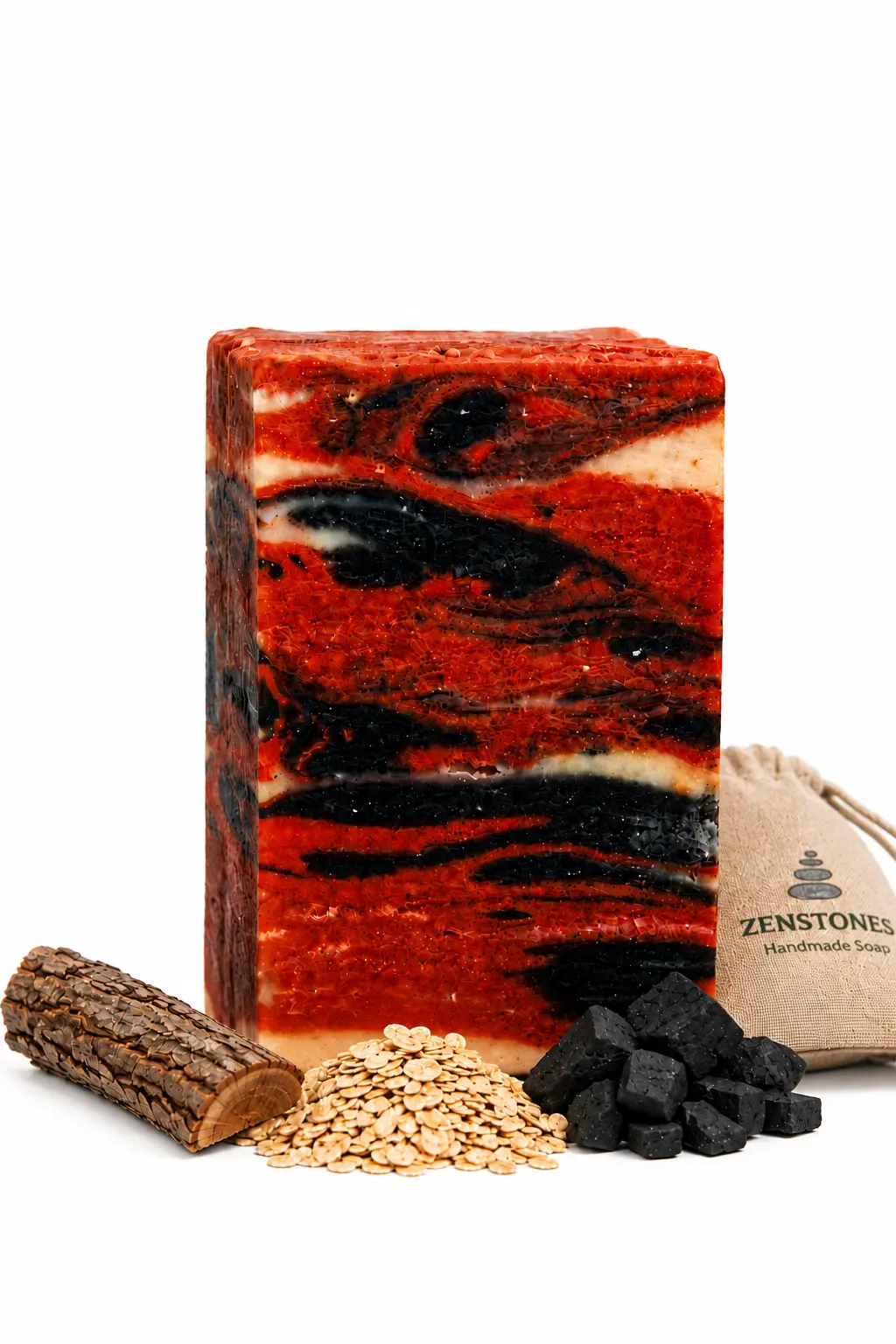 Zenstones Arjunchaal handmade soap bar with Arjun bark, oats and activated charcoal