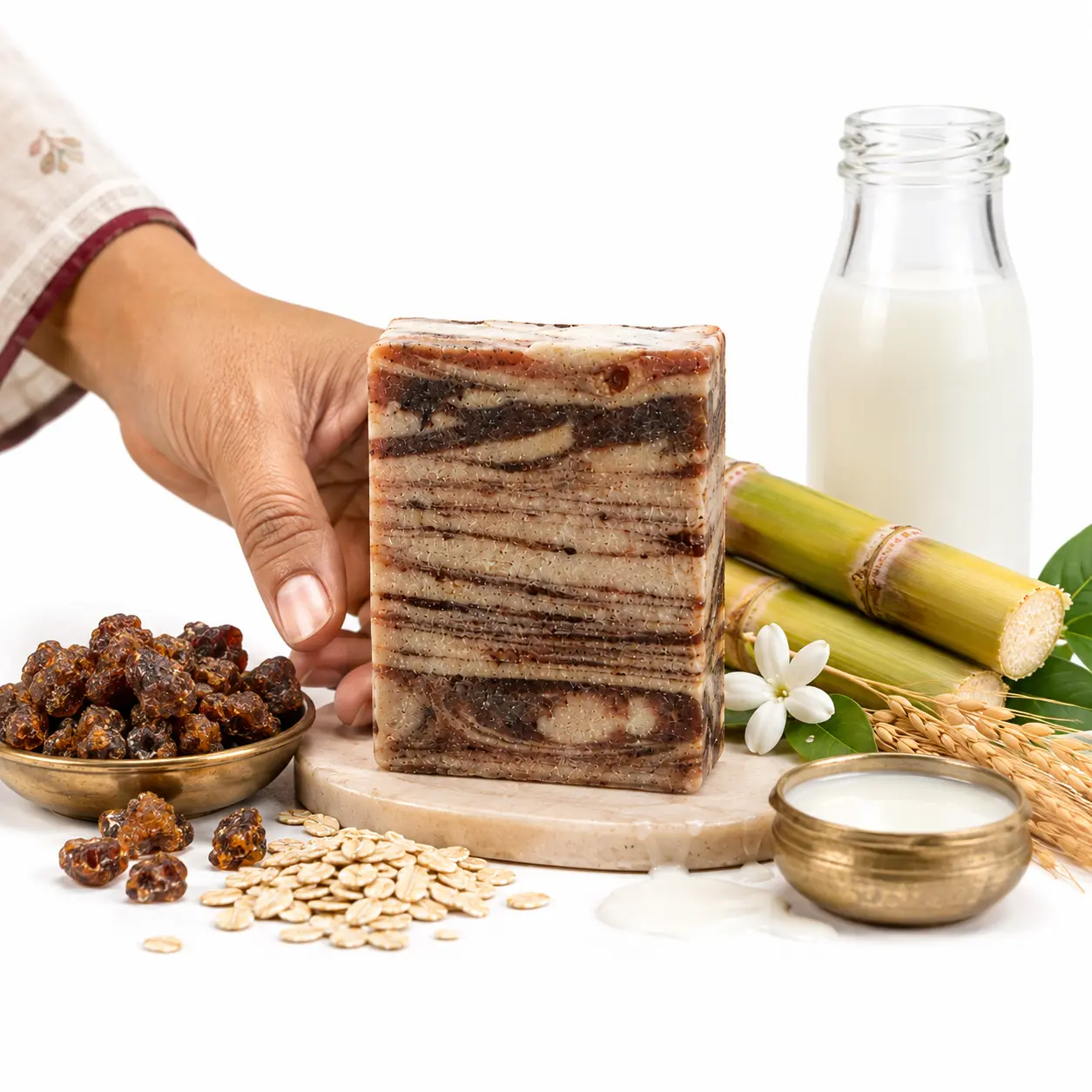 Guggul handmade soap feature poster with ingredients and handmade details