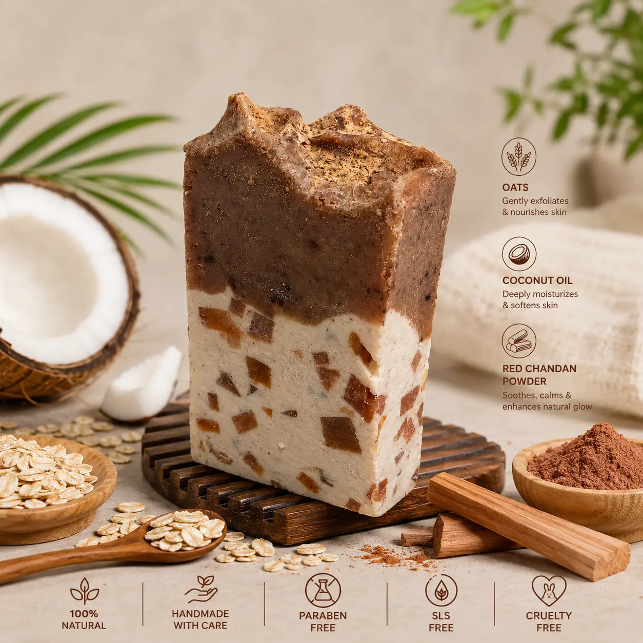 Red Sandalwood & Ranjatu Handmade Soap